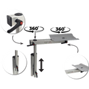 Nuova Mapa Onda | Swivel Aluminium Table Leg - Silver Anodized