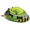 Test Pilot Siege 56-inch 1 Person Triangular Towable Inflatable Tube Green Yellow