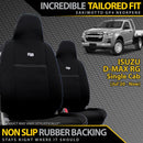 Isuzu D-MAX RG Single Cab Neoprene 2x Front Seat Covers