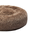 Pawz Pet Bed Cat Dog Donut Nest Calming Mat Kennel Cave Deep Sleeping Brown XXXL