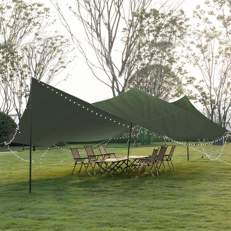 Manan Waterproof Tarp Canvas Tarpaulin Heavy Duty Poly Camping Shelter Canopy