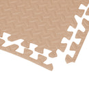 Bopeep EVA Foam Kids Play Mat Floor Kid Crawling Interlocking Home Beige 60x60