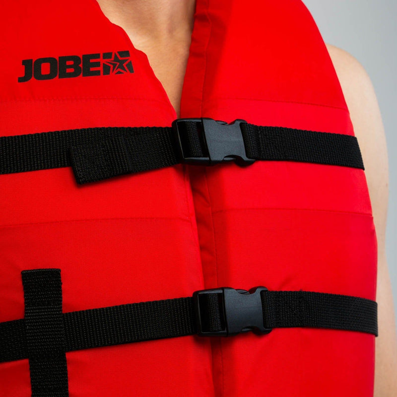 Jobe Universal Front Entry 50N Nylon Adult Life Jacket Vest (Red)