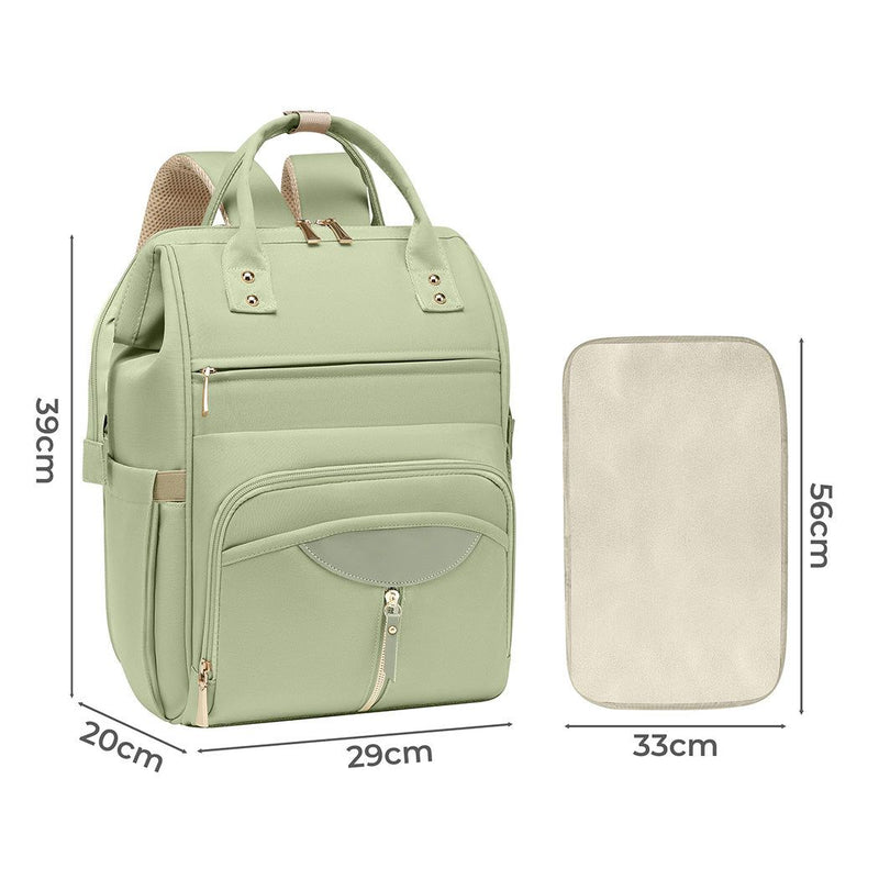 Bopeep Nappy Changing Bag Mummy Backpack Baby Diaper Bag Travel Waterproof Green