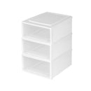 Traderight Group  Plastic Storage Box Stackable Containers 3PK Wardrobe Clothes Organisation 17L