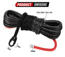 FIERYRED Winch Rope 10mm x 30m Dyneema SK75 Synthetic Rope Tow Recovery Offroad 4x4