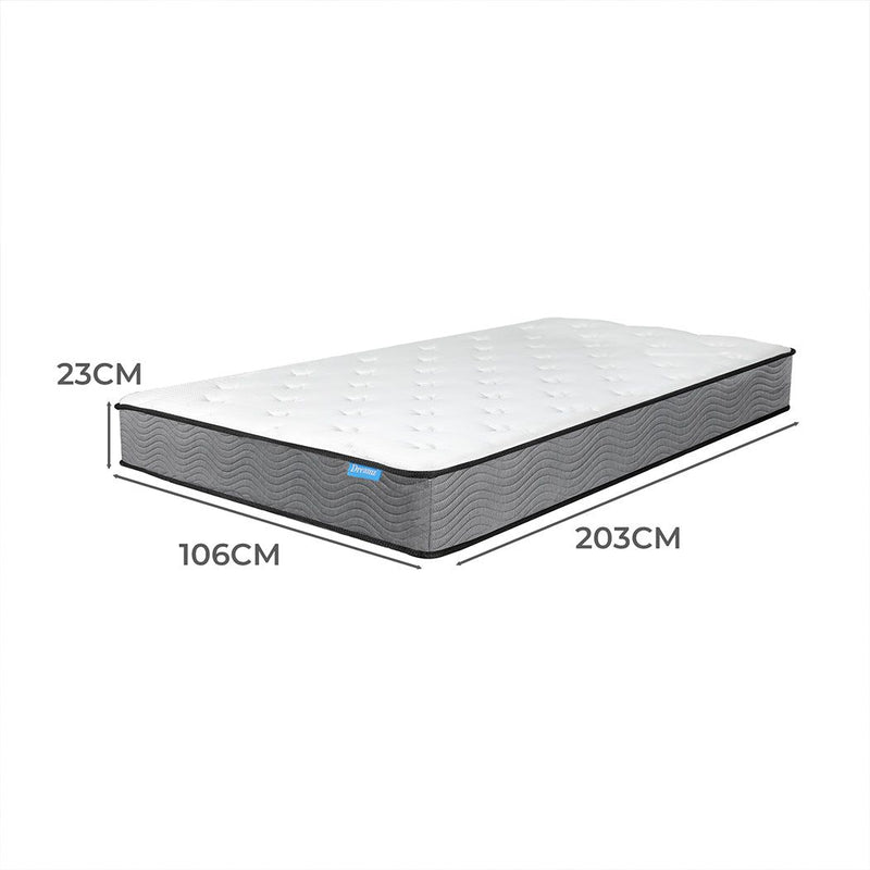 Dreamz Spring Mattress Pocket Bed Coil Sleep Foam Extra Firm King Single 23cm