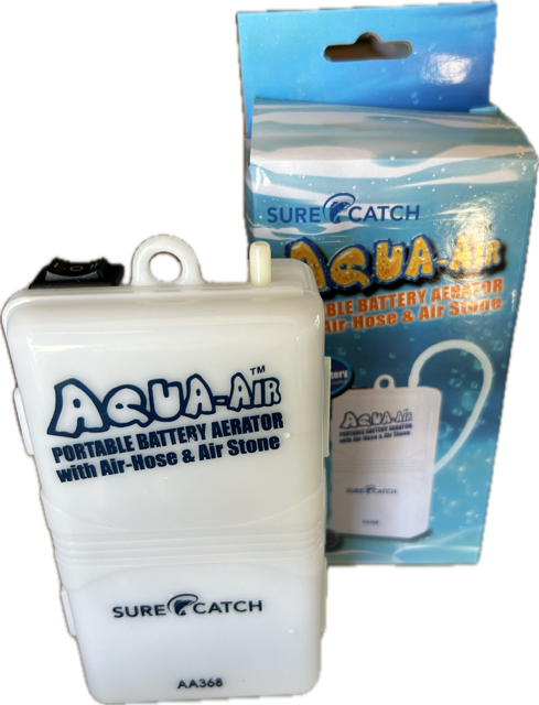 Aqua-Air Portable Aerator Pump - Battery Operated with Air Hose and Air Stone