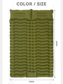 Double Self-Inflating Sleeping Pad Pillows Green