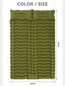 Double Self-Inflating Sleeping Pad Pillows Green