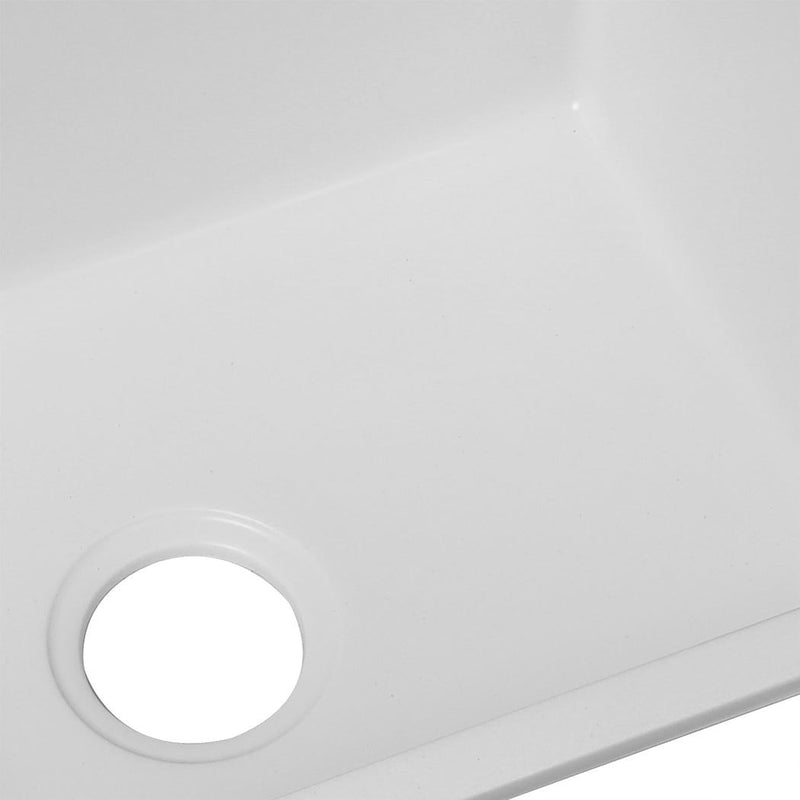 Traderight Group  Granite Kitchen Sink Laundry Stone Sinks Undermount Single Bowl 59cmx45cm White