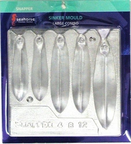 Seahorse Large Snapper Sinker Mould Combo - 4oz,8oz,12oz Snapper Sinker Mould