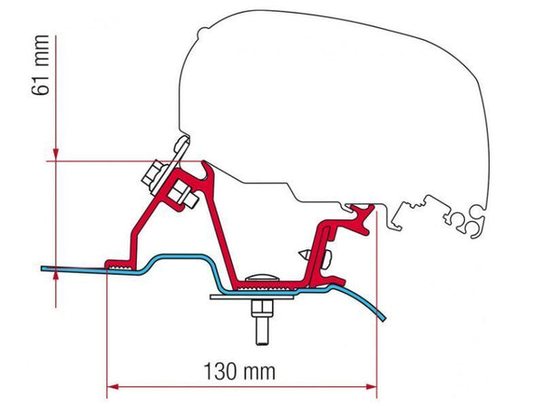 Fiamma F80 Fitting kit suit VW Crafter high roof
