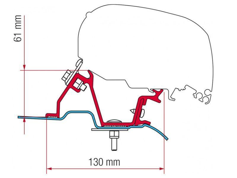 Fiamma F80 Fitting kit suit VW Crafter high roof