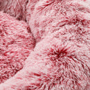 Pawz Pet Bed Cat Dog Donut Nest Calming Mat Soft Plush Kennel Pink Size XXL