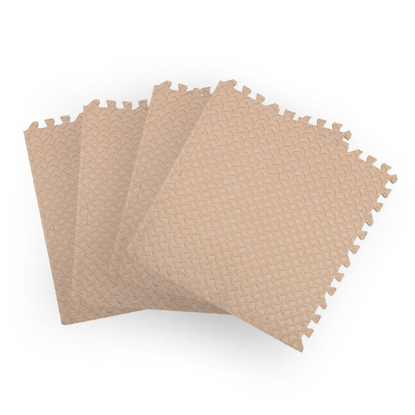 Bopeep EVA Foam Kids Play Mat Floor Kid Crawling Interlocking Home Beige 60x60