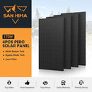 San Hima 4X 170W PERC Solar Panel Kit Mono Multi-busbar Bypass Diode Tech 5MM