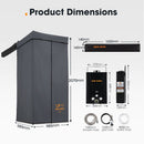 San Hima Shower Awning Tent Instant Ensuite Fold-Out & 8L Gas Hot Water Heater