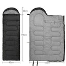 Mummy Sleeping Bag Hollow Cotton Filling Black
