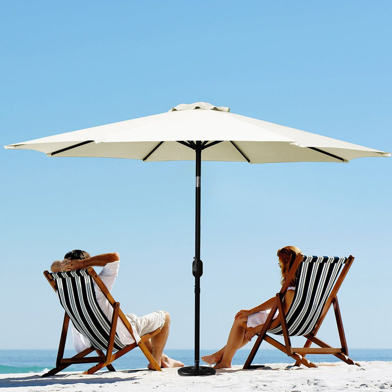 Traderight Group  Mountview Outdoor Patio Aluminum Tiltable Solar Umbrella Beach Sun Shade Shelter