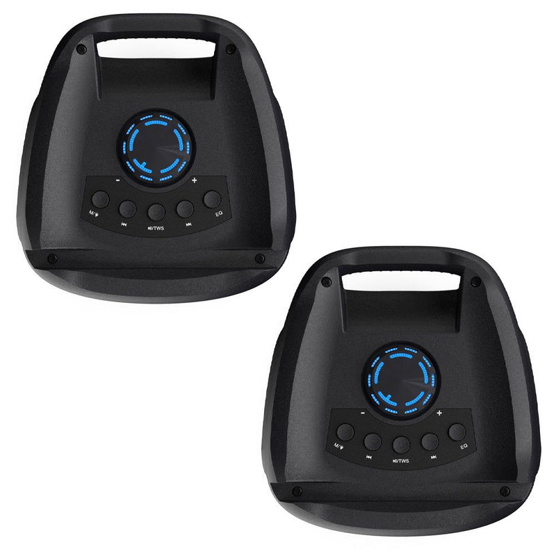 Majority PS200 -Bundled Party Speaker 100w Bluetooth Karaoke-DJ-Party-PA System - Black