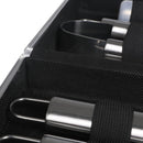 Moyasu 10 Pcs BBQ Tool Set Stainless-Steel Case Grill Fork Knife Tong Brush