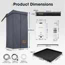 San Hima Shower Awning Instant Tent &Gas Hot Water Heater White&Shower Tent Base