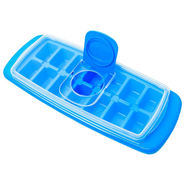 On The Road RV Ice Cube Tray With Cover Blue