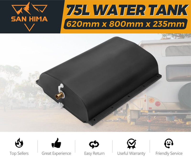 Heavy Duty 75L Poly Camper Water Tank Trailers Caravans 4X4 4WD Truck