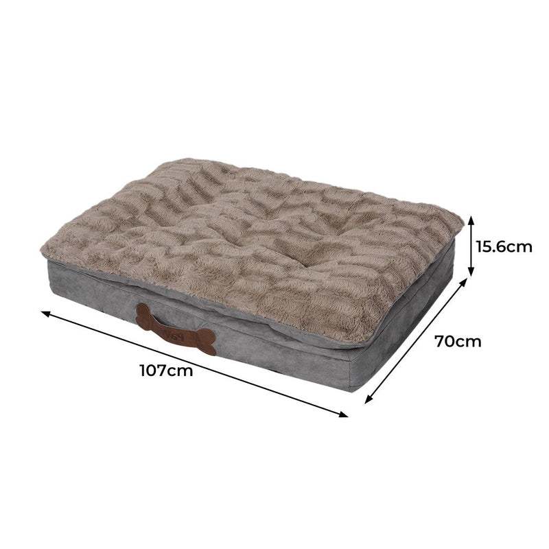 Pawz Dog Calming Bed Pet Cat Removable Cover Washable Orthopedic Memory Foam L