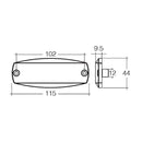 Narva 91704 9-33 Volt Model 17 LED Front End Outline Marker Lamp (White)