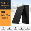 San Hima 2X 110W PERC Solar Panel Kit Mono Multi-busbar Bypass Diode Tech 5MM