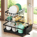Toque Dish Drying Rack 3 Tier Plate Cup Drainer Cutlery Holder Kitchen Organizer