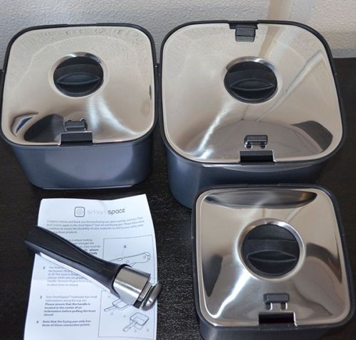 SmartSpace Stacking Square Pots Cookware Saveplace