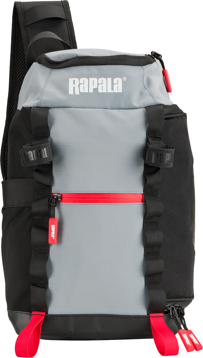 Rapala Countdown Fishing Sling Bag with Multiple Storage and Rustproof Zippers
