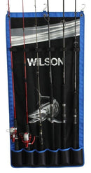 Wilson Wall Mount Fishing Rod Holder – Holds 6 Rods or Combos – Heavy Duty