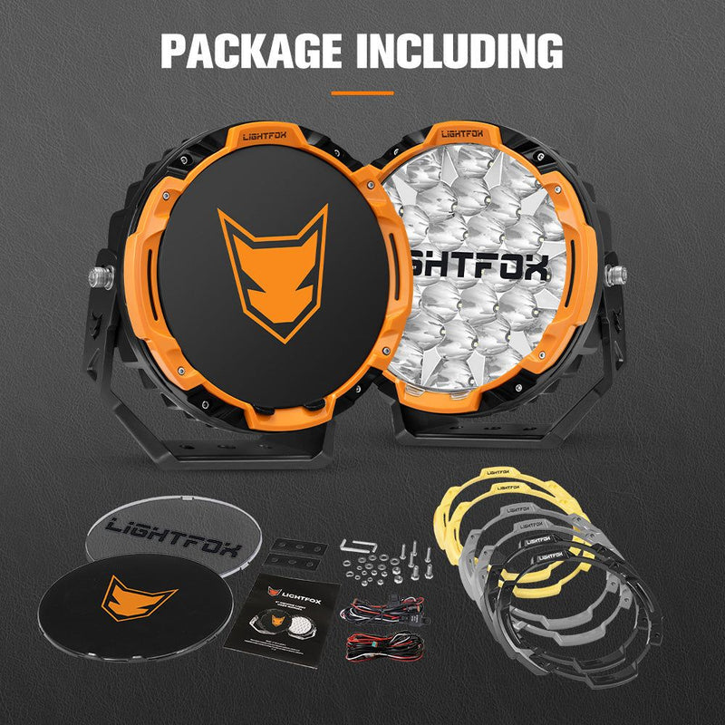 Lightfox Starrix 9inch Osram LED Driving Light 1Lux@1,655M IP68 22,912 lumen