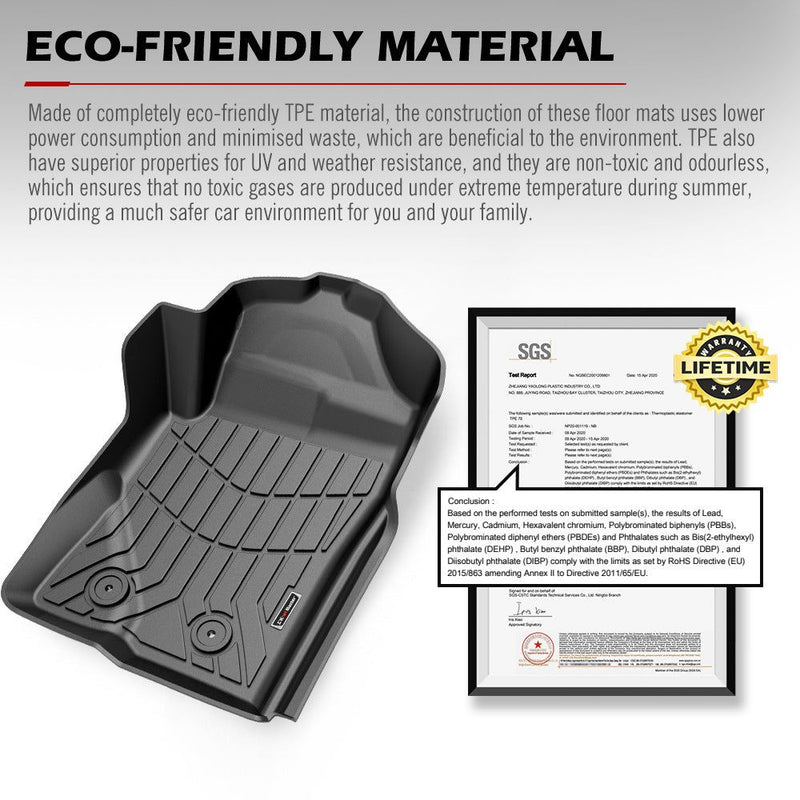 Kiwi Master 3D TPE Car Floor Mats Liner For Ford Everest 2022+