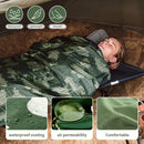 Camouflage Ultralight Waterproof Sleeping Bag  Splicable 3-Season Green