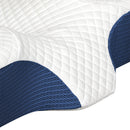 Dreamz Memory Foam Pillow Pillowcase Neck Shoulder Support Pain Cervical Blue