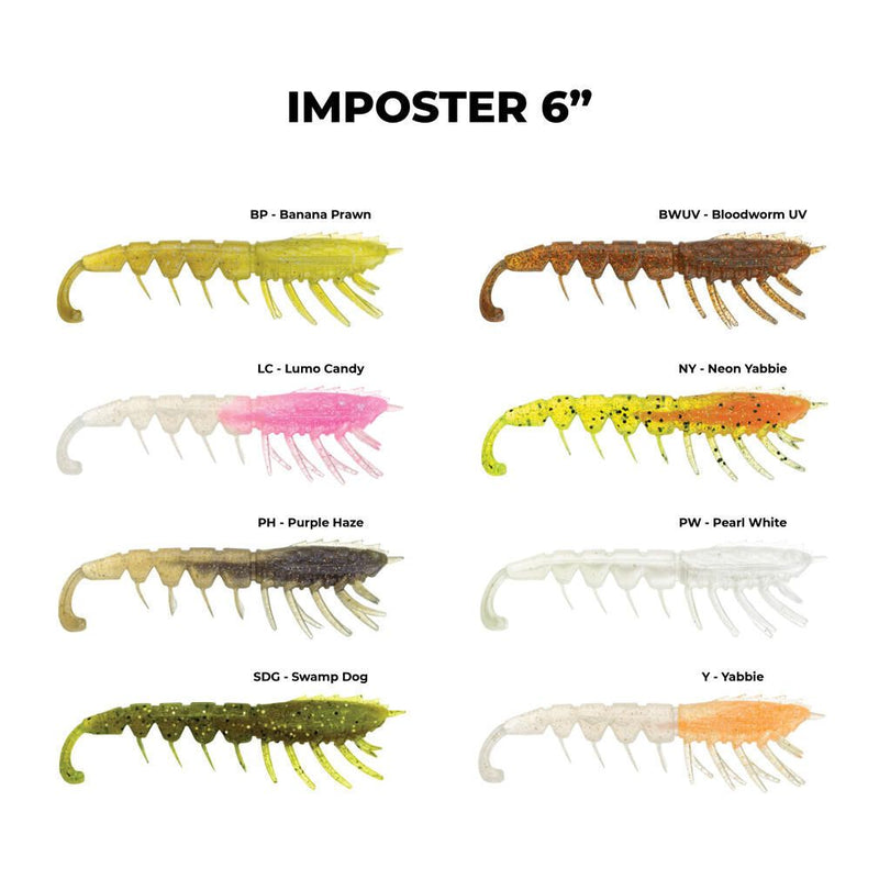 Rapala Crush City 2 Pack of 6 Inch The Imposter Soft Plastic Prawn Lures