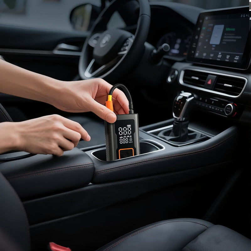 Traderight 12V 150PSI Tire Inflator Portable Air Compressor Auto Stop LED Light