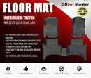 KIWI MASTER 3D TPE Car Floor Mats Liner fit Mitsubishi Triton MR 2019-Current Dual Cab Without Electric Seats