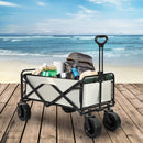 Lambu Garden Camping Trolley Outdoor Garden Wagon Cart Folding Widen Picnic Beige