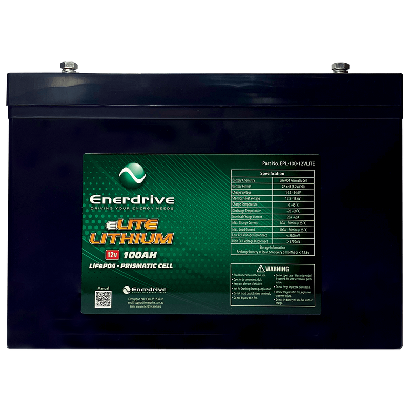 Enerdrive 12V 100Ah eLITE Lithium Battery