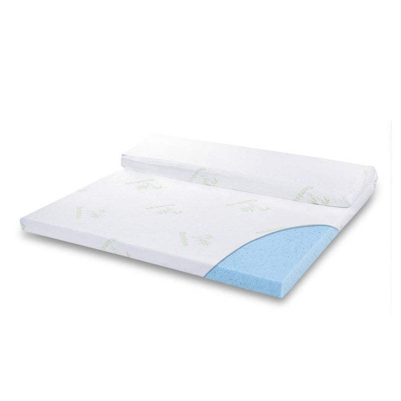 Dreamz 5cm Thickness Cool Gel Memory Foam Mattress Topper Bamboo Fabric King