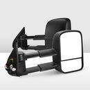 Pair Extendable Towing Mirrors for Gen1 Mitsubishi Triton MQ/MR 2015 -  2024 Black