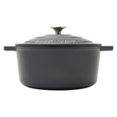 Westinghouse 5L/25cm Cast Iron Round Casserole Pot - Ombre Grey (WHCIPR2502G)