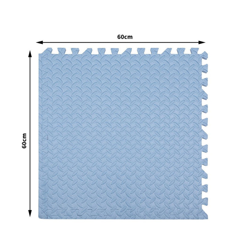 Bopeep EVA Foam Kids Play Mat Floor Kid Crawling Interlocking Home Blue 60x60