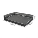 Pawz Orthopedic Dog Bed Memory Foam Cushion Cat Calming Pet Mat Washable XL Grey